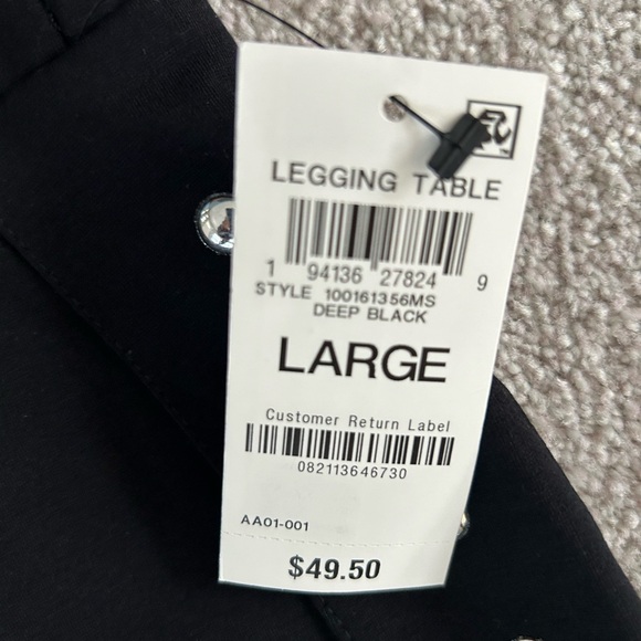 NWT Bar III black studded leggings, size L. - Picture 5 of 6